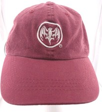 Bacardi Rum Baseball Cap Hat Burgundy Adjustable Embroidered Bat Logo New