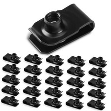 25 Pcs Extruded U Type Nuts Bumper Fender U Style Clip on Nut Extruded U