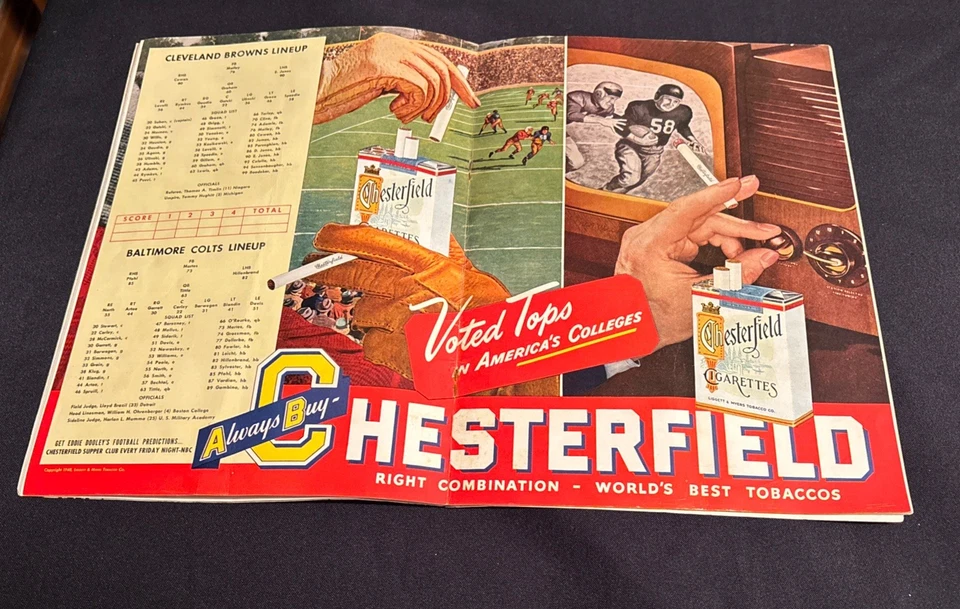 November 7, 1948 Baltimore Colts at Cleveland Browns AAFC Football Program - Image 3 of 4