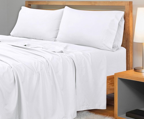 300 Thread Count 100% Long Staple Combed Cotton Flat Sheet - Super Soft - Top... - Picture 6 of 9