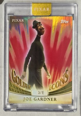 2025 TOPPS PIXAR GOLD JOE GARDNER GOLDEN ICONS ENCASED 3/5 #GI-79 