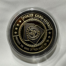 Poker Card Guard “Protects the Cards In Your Hand”Las Vegas Pair of Aces Coin