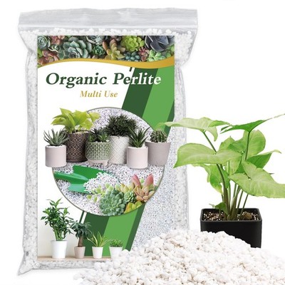 HAINANSTRY Organic Perlite for Plants, Enhances Soil Drainage 2 Quarts, White