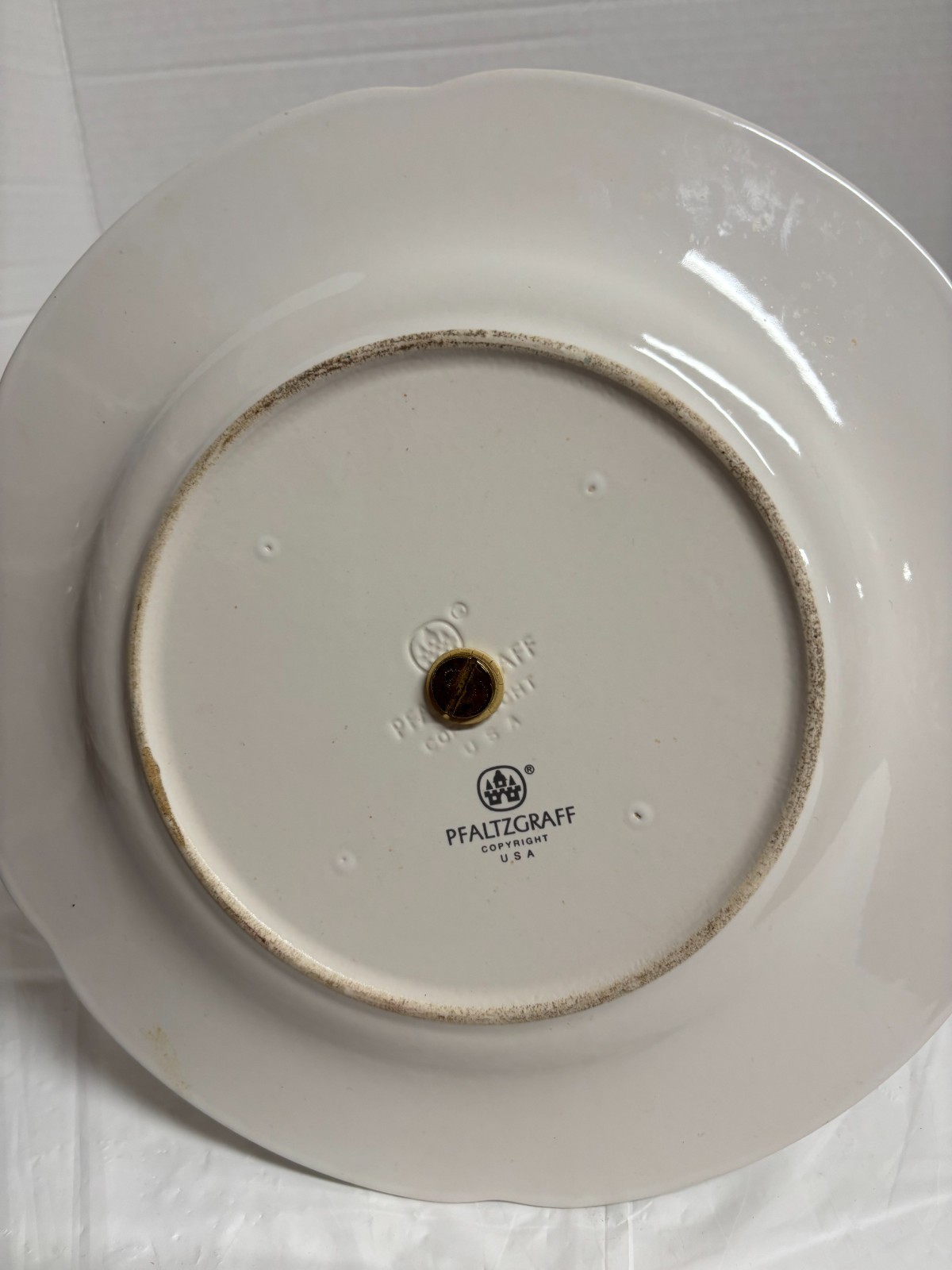 Pfaltzgraff Winterberry 2 Tier Serving Tray Plate Christmas Tidbit Holly Berries