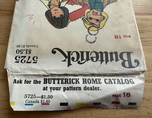 VTG Butterick Pattern 5725 Misses’ Jacket Size 18 Cut Complete - Picture 4 of 6