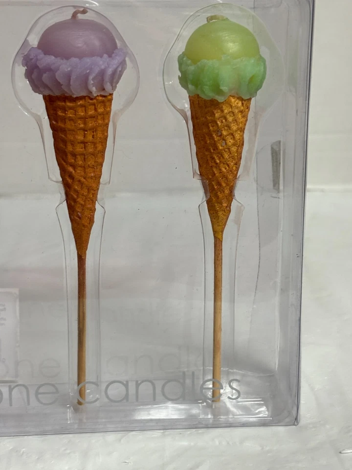 TAG Brand Ice Cream Cone Candles Set of 5 Colorful NEW - Image 4 of 4