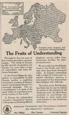 Magazine Ad - 1917 - AT&T / Bell System - Fruits - World War I - (#2)