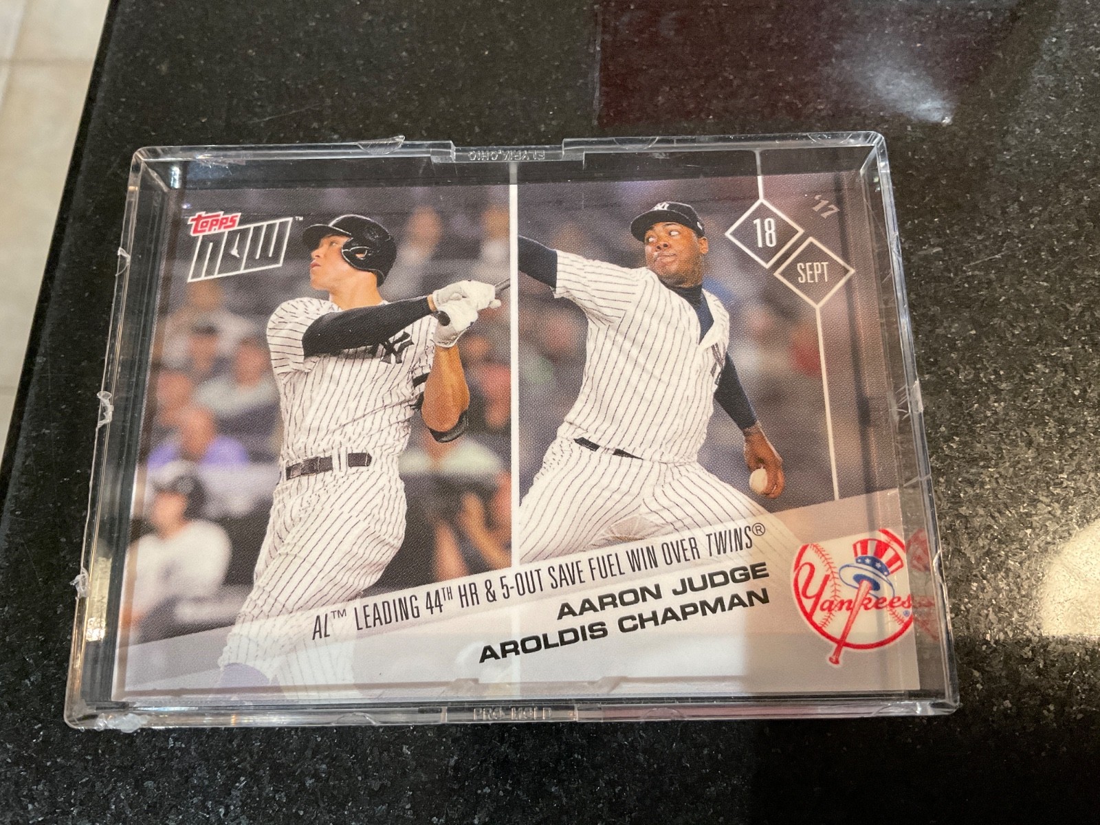 Aaron Judge Aroldis Chapman Yankees 2017 Topps Now #622 HR & Save Beats 2 HOFers