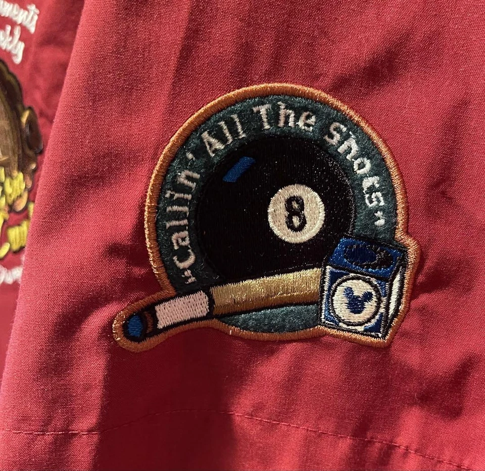 Disney Mickey Mouse & Goofy Bowling Shirt Rojo Americano Talla 2XL - Imagen 3 de 4