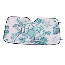 Sun Visor for Car Windshield Shade, Car Shade Front Sea Turtle Ocean