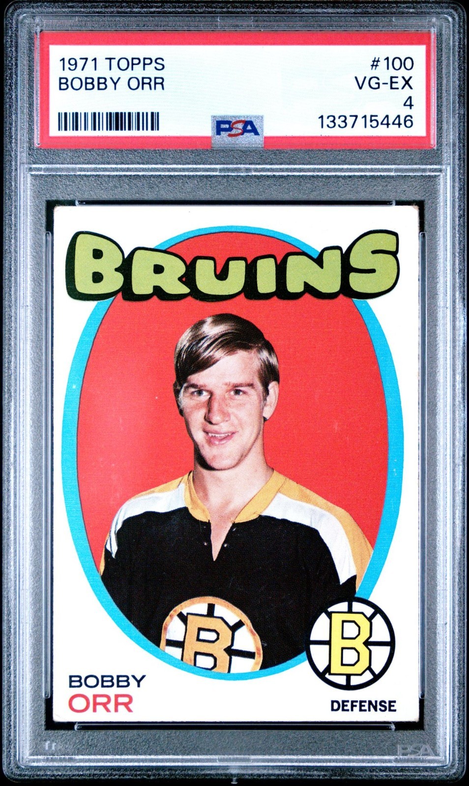 1971-72 Topps Bobby Orr #100 PSA4 VG/EX Boston Bruins
