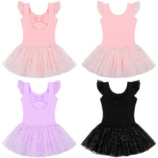 Toddler Girls Ballerina Costume Kid Ballet Dance Dress Dancewear Leotard Skirt