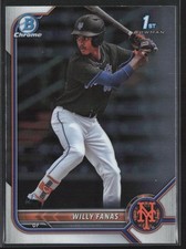 Willy Fanas 2022 Bowman Chrome Prospects #BCP-196 New York Mets