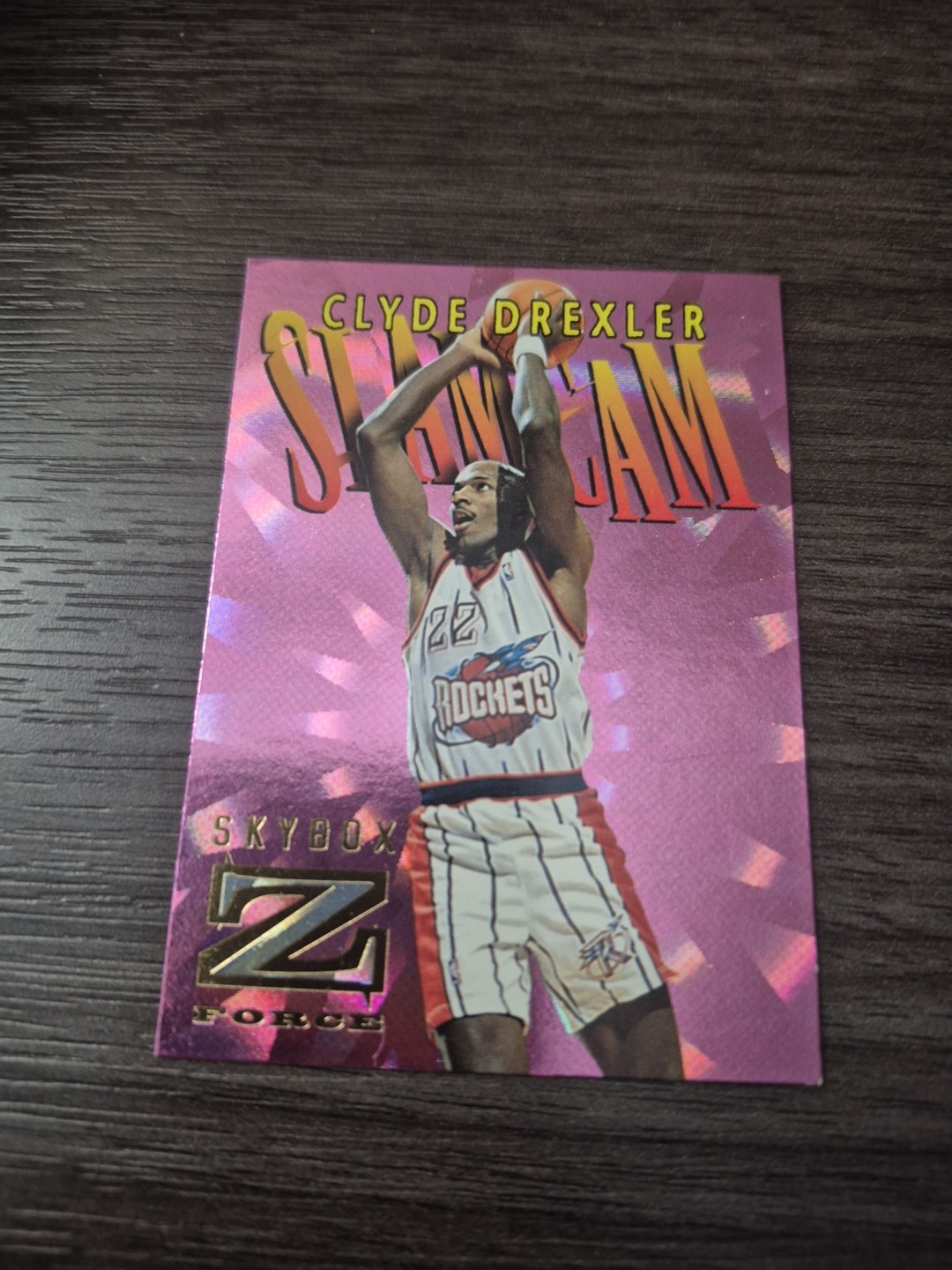 1996 Skybox Z Force Clyde Drexler Slam Cam