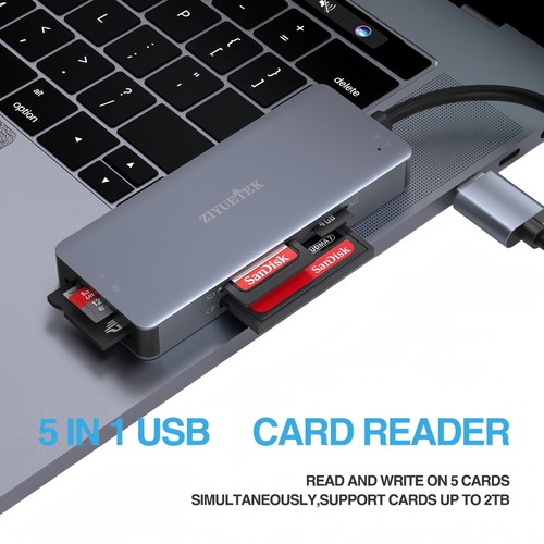 Lettore di Schede CF,USB 3.0 a Compact Flash Lettore di Schede di Memoria Adattatore 5Gbps Leggi... - Foto 3 di 8