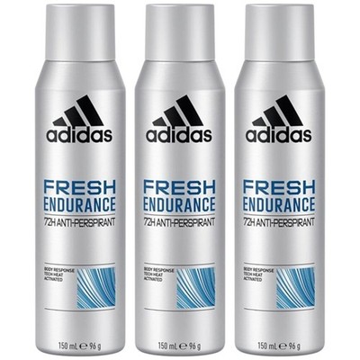 Adidas Fresh Endurance 72 Anti-Perspirant Deodorant Body Spray, 5oz (Pack of 3)