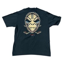 Vintage 90s Crazy Shirts Hawaii Big Kahunas Hockey T-Shirt XL Black Double Sided