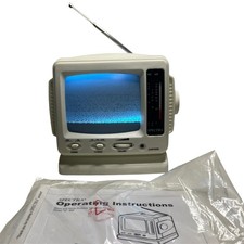 Vintage Spectra 5" Portable B W TV AM/FM Radio Model 52-BWR-W Tested