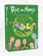 Rick and Morty : Complete Series, Season 1-8 (DVD , 16-Disc Box Set) NEW