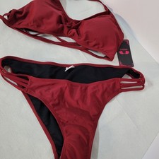 Shekini Womens Two Piece Swimwear Red Size XL WIth Tag