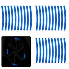 40PCS Night Safety Automotive Stickers Exterior Accessories, Blue Reflective