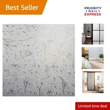 Versatile Non-Adhesive Frosted Window Film - UV Protection & Easy Application