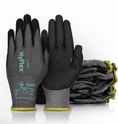 12-pack Ansell HyFlex 11-584 Cut Resistant Gloves Size 10