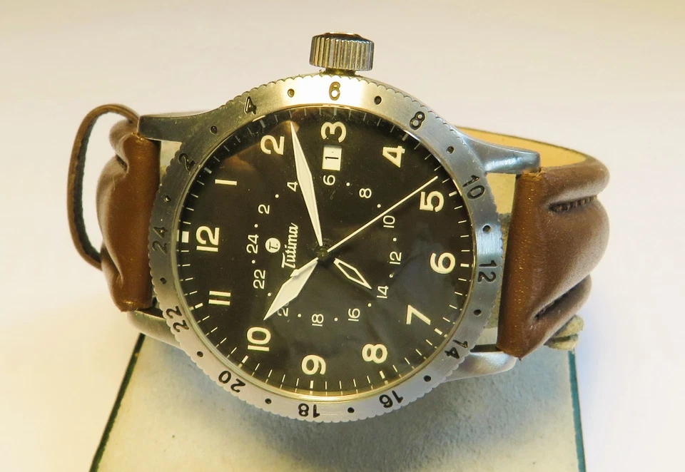 Tutima FX UTC Automatik, Modell 633-01 drehbare Lünette 2 Zeitzonen Fullset OVP - Bild 2 von 4