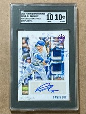 2020 Panini Diamond Kings Gavin Lux RC SGC 10 w/10 Auto Purple Jersey /15