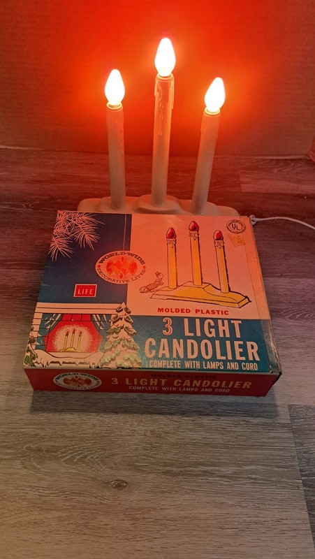 3 light candolier 9 Inch With Box