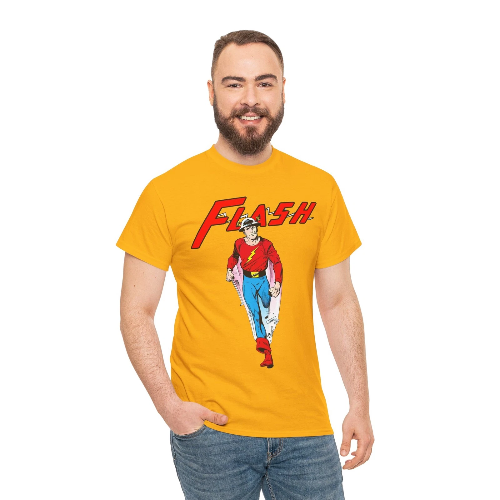 Golden Age Flash T-Shirt - John Byrne Art - DC Comics - Jay Garrick - JSA