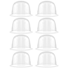 Plastic Hat Stands Caps Dome Shape Display Holders White PVC 8 PCS Insert