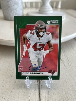 2024 Panini Zenith Chris Braswell Rookie Auto RC Green Two Minute Drill #120