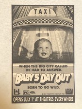 Baby’s Day Out Movie Vtg Print Ad Joe Mantegna John Hughes Lara Flynn Boyl TPA19