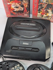 Sega Genesis Model 2 (MK-1451) Console System Bundle With 2 Games -(READ) 