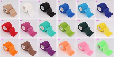 18 Colors Colorful Athletic Wrap Tape Self Adhesive Elastic Bandage Bands Sports