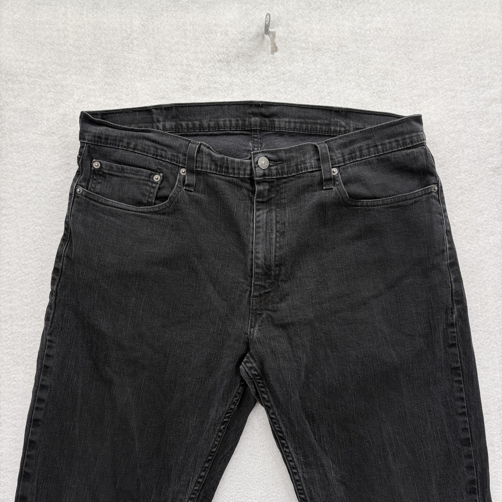 Levis 559 Relaxed Straight Jeans Mens 38x34 Black Dark Wash Stretch Denim Pants thumbnail 2