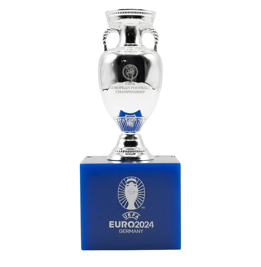 Official UEFA Euro 2024 3D Mini Replica Trophy on Pedestal | eBay