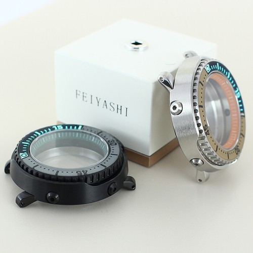 43,3 mm Thunfisch Baby Uhr Gehäuseteile Saphirglas Kapitelring für Seiko NH35NH36 - Bild 1 von 46