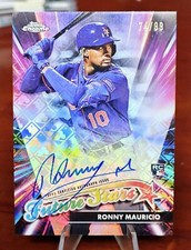 2024 Topps Chrome Baseball Logofractor Future Stars Ronny Mauricio Auto /99