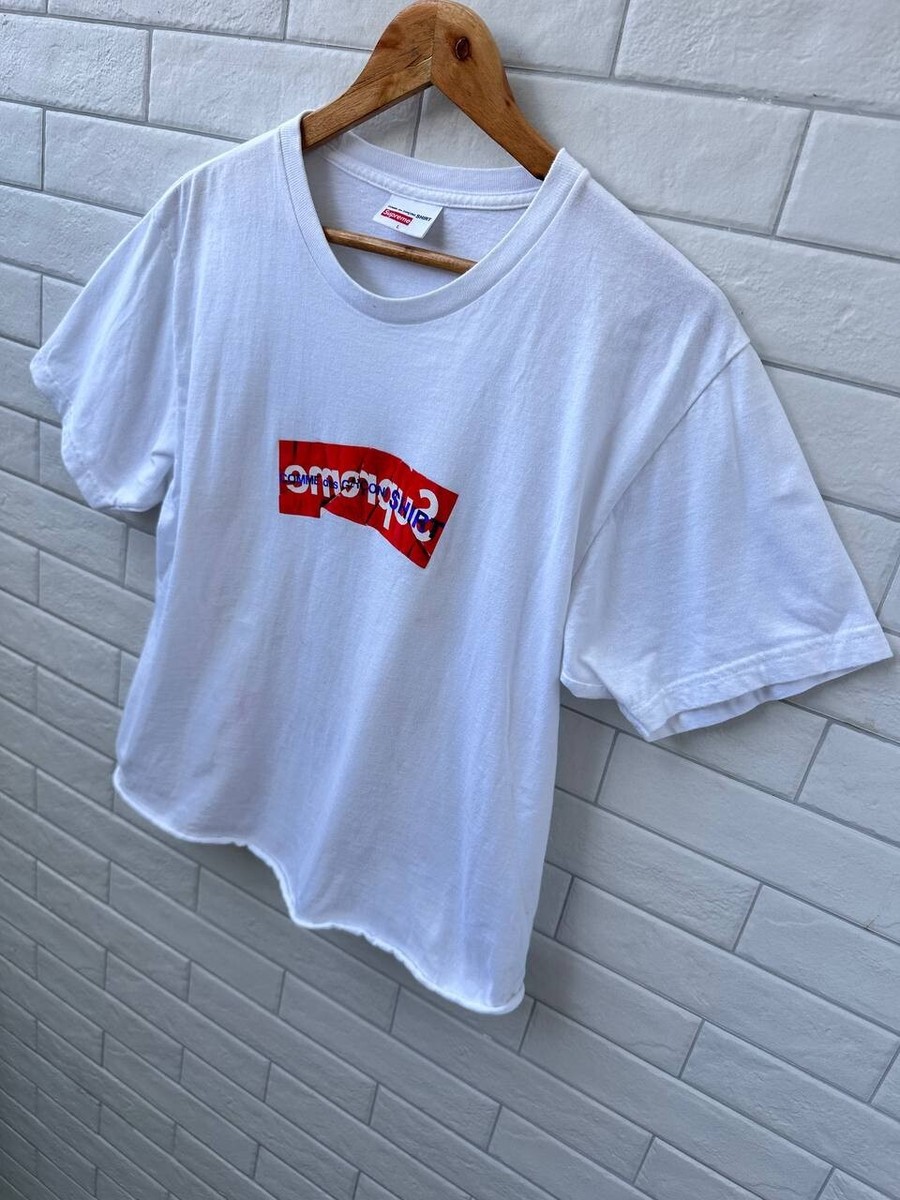 Supreme Comme Des Garcons CDG Shirt Box Logo Tee White Size L | eBay