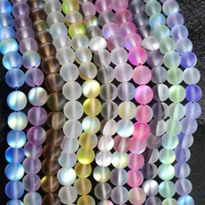1 Strand Frosted Stone Beads Polish Round beads for DIY Bracelet Craft 6/8/10mm