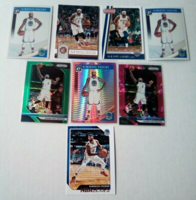 Demarcus cousins Rare Lot 2 Pink Foils Green Border Refractor Optic Prizm plus +