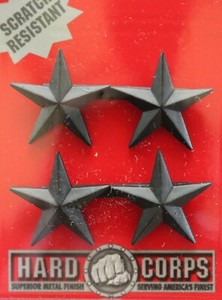 U.s. Military 2 Star Major General Rank Insignia Subdued Black and Silver Metal