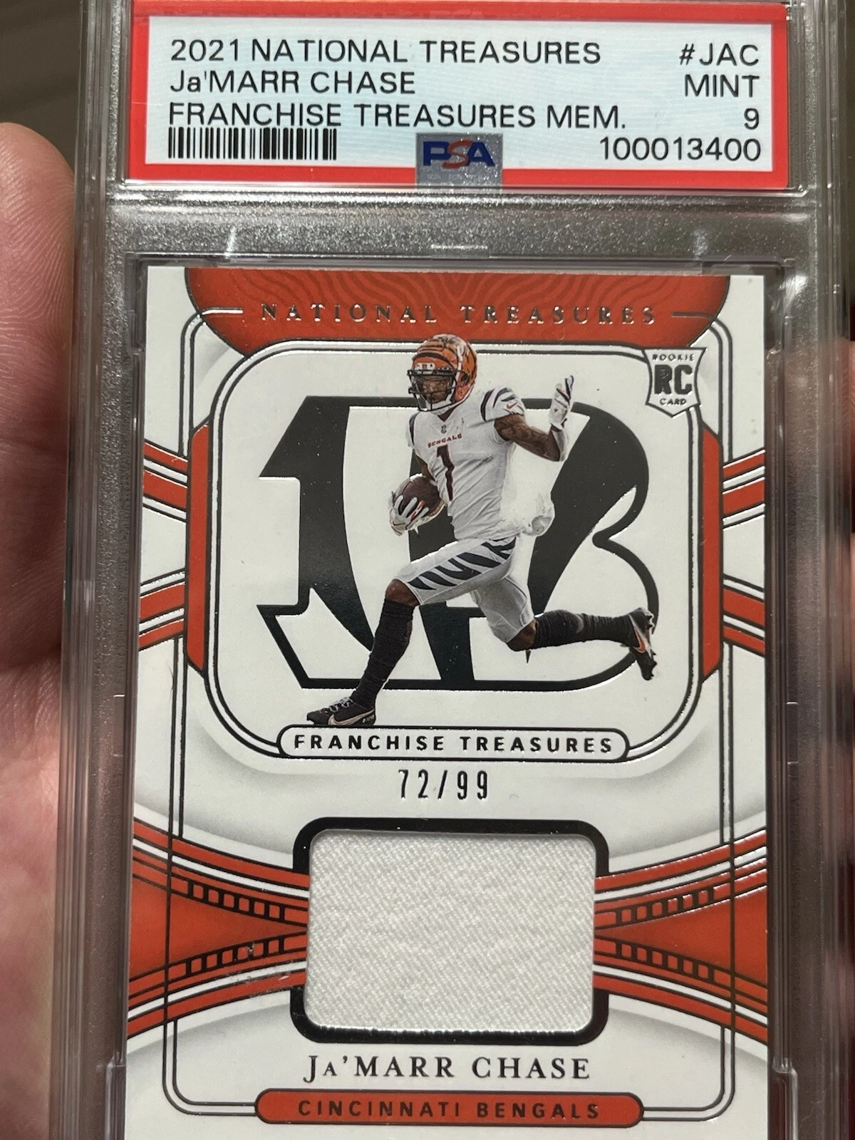 JaMarr Chase Panini National Treasures Franchise Treasures Memorabilia #JAC Base