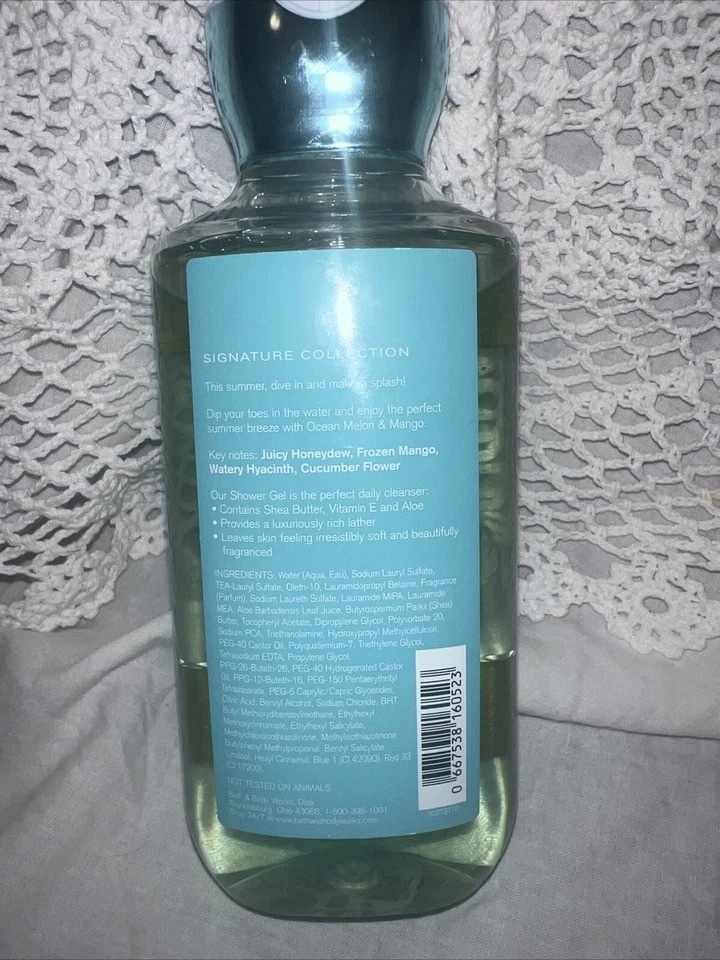 OCEAN MELON & MANGO- SHEA & VITAMIN E Shower Gel -Bath & Body Works - Image 2 of 2