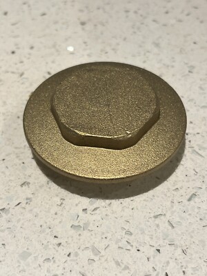 Messing Tauchsieder Blindstopfen Kappe 1-3/4'' BSP mit O-Ring unbelüftet Zyl