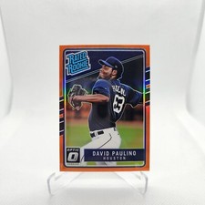 2017 Panini Donruss Optic David Paulino Astros Orange Rated Rookie /199 Prizm 47