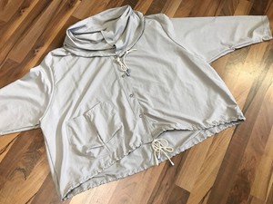 capuche Veste à 80 taffetas en Taglia Unica oversize Lagenlook Myo beige CqtwUZB