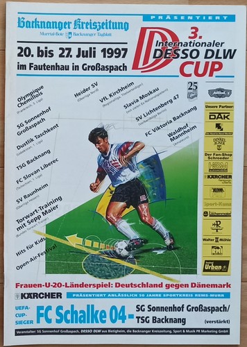 Programm Großaspach/Backnang - FC Schalke 04 20.-27.7.1997 | 3. Int. Desso CUP